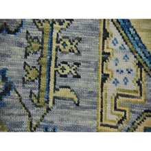 Load image into Gallery viewer, 8&#39;x10&#39;1&quot; Storm Gray, Lush Pile, Hand Knotted, Oushak Weave With Heriz Design, 100% Wool, Oriental Rug FWR479502