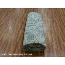 Load image into Gallery viewer, 8&#39;x10&#39;1&quot; Storm Gray, Lush Pile, Hand Knotted, Oushak Weave With Heriz Design, 100% Wool, Oriental Rug FWR479502