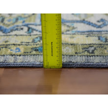 Load image into Gallery viewer, 8&#39;x10&#39;1&quot; Storm Gray, Lush Pile, Hand Knotted, Oushak Weave With Heriz Design, 100% Wool, Oriental Rug FWR479502