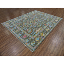 Load image into Gallery viewer, 8&#39;x10&#39;3&quot; Grayish Brown, Hand Knotted, 100% Wool, Lush Pile, Oushak Weave With Willow And Cypress Tree Design, Oriental Rug FWR479508