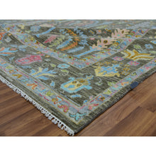Load image into Gallery viewer, 8&#39;x10&#39;3&quot; Grayish Brown, Hand Knotted, 100% Wool, Lush Pile, Oushak Weave With Willow And Cypress Tree Design, Oriental Rug FWR479508