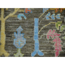 Load image into Gallery viewer, 8&#39;x10&#39;3&quot; Grayish Brown, Hand Knotted, 100% Wool, Lush Pile, Oushak Weave With Willow And Cypress Tree Design, Oriental Rug FWR479508