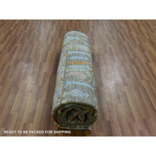 Load image into Gallery viewer, 8&#39;x10&#39;3&quot; Grayish Brown, Hand Knotted, 100% Wool, Lush Pile, Oushak Weave With Willow And Cypress Tree Design, Oriental Rug FWR479508