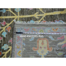 Load image into Gallery viewer, 8&#39;x10&#39;3&quot; Grayish Brown, Hand Knotted, 100% Wool, Lush Pile, Oushak Weave With Willow And Cypress Tree Design, Oriental Rug FWR479508