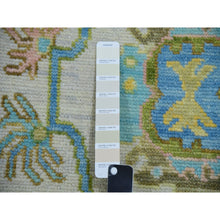 Load image into Gallery viewer, 8&#39;1&quot;x10&#39;4&quot; Spring White, Vegetable Dyes, Colorful Oushak Weave And Design, Hand Knotted, 100% Wool, Oriental Rug FWR479514