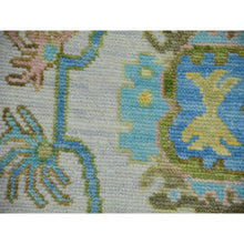 Load image into Gallery viewer, 8&#39;1&quot;x10&#39;4&quot; Spring White, Vegetable Dyes, Colorful Oushak Weave And Design, Hand Knotted, 100% Wool, Oriental Rug FWR479514
