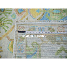 Load image into Gallery viewer, 8&#39;1&quot;x10&#39;4&quot; Spring White, Vegetable Dyes, Colorful Oushak Weave And Design, Hand Knotted, 100% Wool, Oriental Rug FWR479514