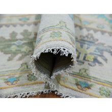 Load image into Gallery viewer, 8&#39;x10&#39;3&quot; Cascading White, Hand Knotted, Oushak Weave And Design, Lush Pile, 100% Wool, Pastel Colors, Oriental Rug FWR479532