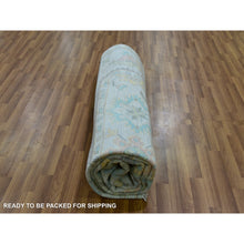 Load image into Gallery viewer, 8&#39;x10&#39;3&quot; Cascading White, Hand Knotted, Oushak Weave And Design, Lush Pile, 100% Wool, Pastel Colors, Oriental Rug FWR479532