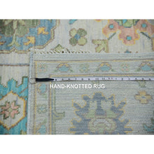 Load image into Gallery viewer, 8&#39;x10&#39;3&quot; Cascading White, Hand Knotted, Oushak Weave And Design, Lush Pile, 100% Wool, Pastel Colors, Oriental Rug FWR479532