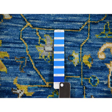 Load image into Gallery viewer, 9&#39;2&quot;x12&#39; Denim Blue, Soft To The Touch, Serapi Heriz, 100% Wool, Hand Knotted, Oriental Rug FWR479568