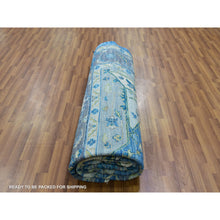 Load image into Gallery viewer, 9&#39;2&quot;x12&#39; Denim Blue, Soft To The Touch, Serapi Heriz, 100% Wool, Hand Knotted, Oriental Rug FWR479568