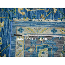 Load image into Gallery viewer, 9&#39;2&quot;x12&#39; Denim Blue, Soft To The Touch, Serapi Heriz, 100% Wool, Hand Knotted, Oriental Rug FWR479568
