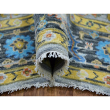 Load image into Gallery viewer, 9&#39;3&quot;x12&#39;5&quot; Steel Blue, Hand Knotted, 100% Wool, Heriz With Bakshaish Design, Lush Pile, Oriental Rug FWR479598