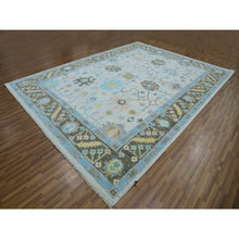 Load image into Gallery viewer, 10&#39;2&quot;x14&#39;1&quot; Lace Ivory, Oushak Weave And Design, All Over Leaf Pattern, Pure Wool, Hand Knotted, Lush Pile, Oriental Rug FWR479628