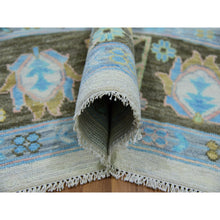 Load image into Gallery viewer, 10&#39;2&quot;x14&#39;1&quot; Lace Ivory, Oushak Weave And Design, All Over Leaf Pattern, Pure Wool, Hand Knotted, Lush Pile, Oriental Rug FWR479628