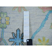 Load image into Gallery viewer, 10&#39;2&quot;x14&#39;1&quot; Lace Ivory, Oushak Weave And Design, All Over Leaf Pattern, Pure Wool, Hand Knotted, Lush Pile, Oriental Rug FWR479628