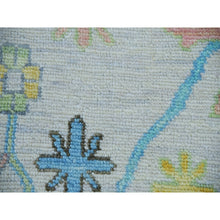 Load image into Gallery viewer, 10&#39;2&quot;x14&#39;1&quot; Lace Ivory, Oushak Weave And Design, All Over Leaf Pattern, Pure Wool, Hand Knotted, Lush Pile, Oriental Rug FWR479628