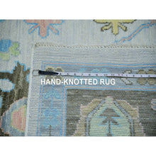 Load image into Gallery viewer, 10&#39;2&quot;x14&#39;1&quot; Lace Ivory, Oushak Weave And Design, All Over Leaf Pattern, Pure Wool, Hand Knotted, Lush Pile, Oriental Rug FWR479628