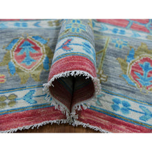 Load image into Gallery viewer, 10&#39;1&quot;x14&#39; Coral Pink, Hand Knotted, Oushak Weave And Design, All Over Leaf Pattern, Thick And Plush, Natural Wool, Oriental Rug FWR479634