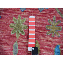 Load image into Gallery viewer, 10&#39;1&quot;x14&#39; Coral Pink, Hand Knotted, Oushak Weave And Design, All Over Leaf Pattern, Thick And Plush, Natural Wool, Oriental Rug FWR479634