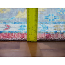 Load image into Gallery viewer, 10&#39;1&quot;x14&#39; Coral Pink, Hand Knotted, Oushak Weave And Design, All Over Leaf Pattern, Thick And Plush, Natural Wool, Oriental Rug FWR479634