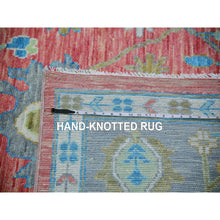 Load image into Gallery viewer, 10&#39;1&quot;x14&#39; Coral Pink, Hand Knotted, Oushak Weave And Design, All Over Leaf Pattern, Thick And Plush, Natural Wool, Oriental Rug FWR479634