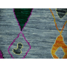 Load image into Gallery viewer, 10&#39;2&quot;x14&#39; Cloud Gray With Colorful Oushak Weave With Moroccan Inspired Design, Hand Knotted, Pure Wool, Substantially Heavy, Oriental Rug FWR479664