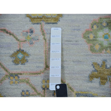 Load image into Gallery viewer, 10&#39;1&quot;x14&#39; Daisy Ivory, Hand Knotted, Oushak Weave And Design, Large Leaf Motif, 100% Wool, Plush And Lush, Oriental Rug FWR479694