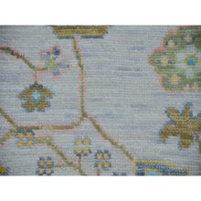 Load image into Gallery viewer, 10&#39;1&quot;x14&#39; Daisy Ivory, Hand Knotted, Oushak Weave And Design, Large Leaf Motif, 100% Wool, Plush And Lush, Oriental Rug FWR479694