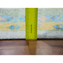 Load image into Gallery viewer, 10&#39;1&quot;x14&#39; Daisy Ivory, Hand Knotted, Oushak Weave And Design, Large Leaf Motif, 100% Wool, Plush And Lush, Oriental Rug FWR479694