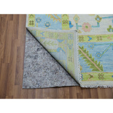 Load image into Gallery viewer, 10&#39;1&quot;x14&#39; Lace Ivory, Oushak Weave And Design, Hand Knotted, All Over Leaf Pattern, 100% Wool, Substantially Heavy, Oriental Rug FWR479700