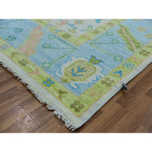 Load image into Gallery viewer, 10&#39;1&quot;x14&#39; Lace Ivory, Oushak Weave And Design, Hand Knotted, All Over Leaf Pattern, 100% Wool, Substantially Heavy, Oriental Rug FWR479700