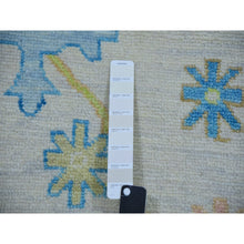 Load image into Gallery viewer, 10&#39;1&quot;x14&#39; Lace Ivory, Oushak Weave And Design, Hand Knotted, All Over Leaf Pattern, 100% Wool, Substantially Heavy, Oriental Rug FWR479700