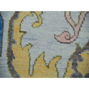 10'4"x14' Snow Ivory, Bijar Garus Design With Pastel Colors, Thick And Plush, Hand Knotted, Natural Wool, Oriental Rug FWR479706