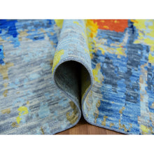 Load image into Gallery viewer, 10&#39;x13&#39;9&quot; Cloud Gray, Colorful Modern Abstract Design, Hand Knotted, Natural Wool, Thick And Plush, Oriental Rug FWR479778