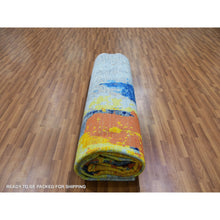 Load image into Gallery viewer, 10&#39;x13&#39;9&quot; Cloud Gray, Colorful Modern Abstract Design, Hand Knotted, Natural Wool, Thick And Plush, Oriental Rug FWR479778