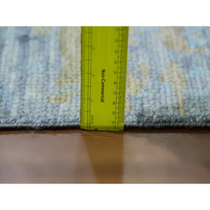 10'x13'9" Cloud Gray, Colorful Modern Abstract Design, Hand Knotted, Natural Wool, Thick And Plush, Oriental Rug FWR479778