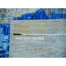 Load image into Gallery viewer, 10&#39;x13&#39;9&quot; Cloud Gray, Colorful Modern Abstract Design, Hand Knotted, Natural Wool, Thick And Plush, Oriental Rug FWR479778