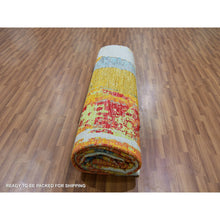 Load image into Gallery viewer, 10&#39;3&quot;x14&#39; Daisy Ivory With Earth Tone Colors, Modern Abstract Design, 100% Wool, Hand Knotted, Lush Pile, Oriental Rug FWR479784