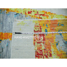 Load image into Gallery viewer, 10&#39;3&quot;x14&#39; Daisy Ivory With Earth Tone Colors, Modern Abstract Design, 100% Wool, Hand Knotted, Lush Pile, Oriental Rug FWR479784