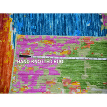 Load image into Gallery viewer, 10&#39;x14&#39;1&quot; Ivory With Multi Beach Colors, Hand Knotted, Modern Abstract Design, Pure Wool, Lush And Plush, Oriental Rug FWR479790