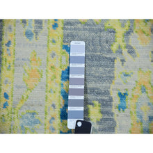 Load image into Gallery viewer, 2&#39;10&quot;x15&#39;7&quot; Flint Gray, Oushak Weave And Design With Pastel Colors, Hand Knotted, Pure Wool, Lush Pile, Xl Runner, Oriental Rug FWR479820