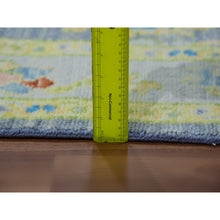Load image into Gallery viewer, 2&#39;10&quot;x15&#39;7&quot; Pewter Gray, Oushak Weave And Design With Colorful Leaf Pattern, 100% Wool, Hand Knotted, Plush And Lush, Xl Runner, Oriental Rug FWR479826