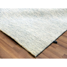 Load image into Gallery viewer, 12&#39;x15&#39; Dove White, Hand Knotted 100% Wool, Tone On Tone, Modern Grass Design, Organic Sustainable Textile, Oversized Oriental Rug FWR479838