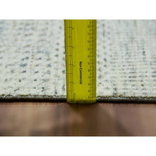 Load image into Gallery viewer, 14&#39;x14&#39; Eggnog White, Borderless Modern Grass Design, Hand Knotted Organic Sustainable Textile, Pure Wool, Tone on Tone, Square Oriental Rug FWR479844
