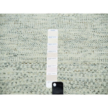 Load image into Gallery viewer, 9&#39;1&quot;x12&#39;1&quot; Whisper White, Hand Knotted All Wool, Tone on Tone, Organic Sustainable Textile, Modern Grass Design, Oriental Rug FWR479856