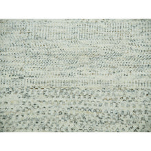 Load image into Gallery viewer, 9&#39;1&quot;x12&#39;1&quot; Whisper White, Hand Knotted All Wool, Tone on Tone, Organic Sustainable Textile, Modern Grass Design, Oriental Rug FWR479856