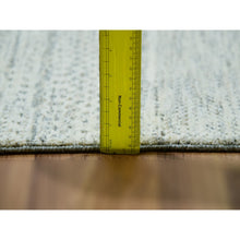 Load image into Gallery viewer, 9&#39;1&quot;x12&#39;1&quot; Whisper White, Hand Knotted All Wool, Tone on Tone, Organic Sustainable Textile, Modern Grass Design, Oriental Rug FWR479856