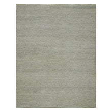Load image into Gallery viewer, 9&#39;2&quot;x11&#39;10&quot; Shoji White, Hand Knotted Borderless Organic Sustainable Textile, Soft and Vibrant Wool, Modern Grass Design, Tone on Tone, Oriental Rug FWR479862